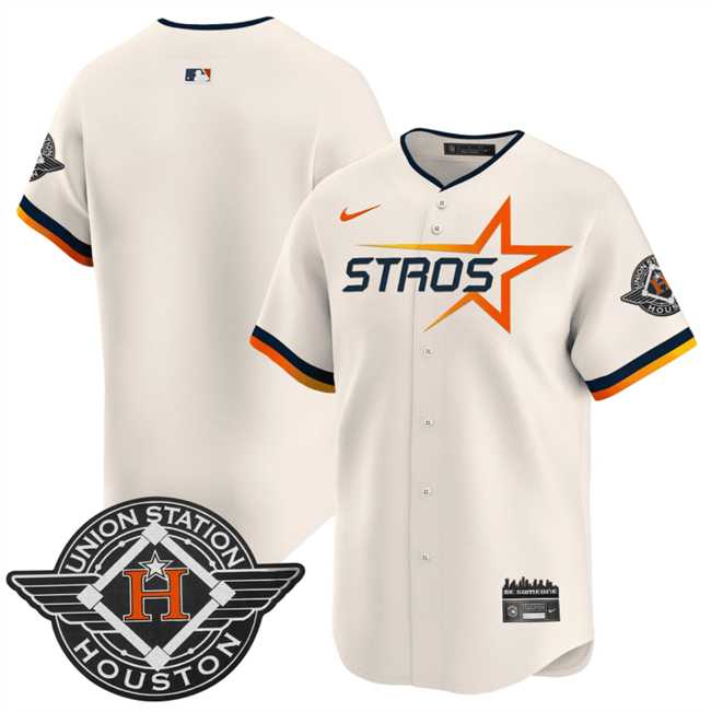 Men%27s Houston Astros Blank Cream 2025 City Connect Limited Stitched Jersey Dzhi